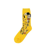 Unisex Mona Lisa Oil Painting Cotton Tube Socks